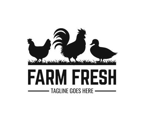 Premium Vector | Poultry farms logo inspiration flat design vector template