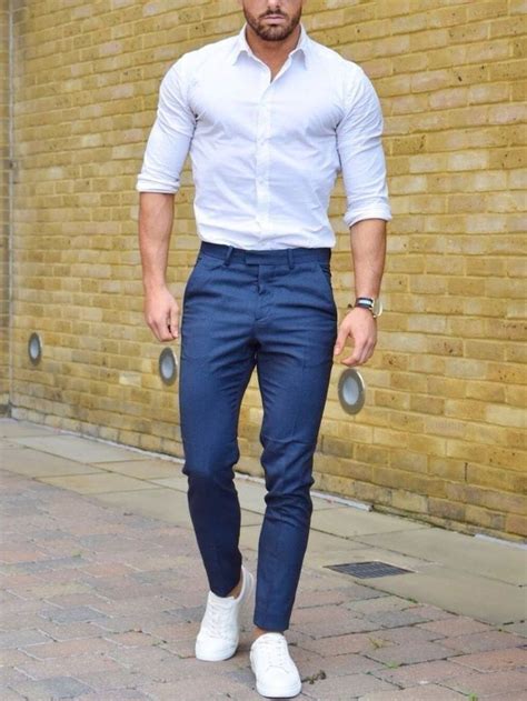 42 Sophisticated Semi-Formal Outfit Ideas For Men With White Sneakers ...