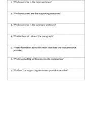 Paragraph structure worksheets