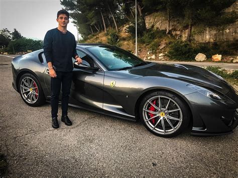 Charles Leclerc with the gift from Ferrari for his 20th Birthday. : r ...