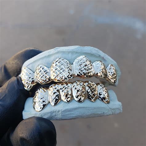 Yellow Gold Heavy Diamond Cut Grillz | GotGrillz