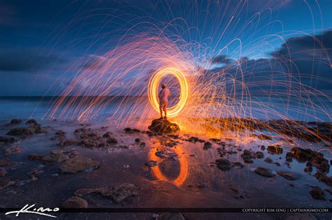 Steel Wool Photography at Beach – HDR Photography by Captain Kimo