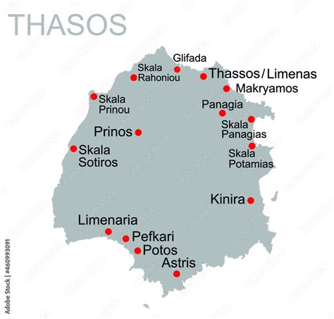 Thassos Island Map