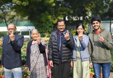 Delhi CM Arvind Kejriwal, family including 1st-time voter son cast vote