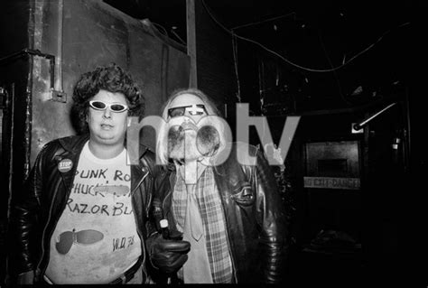 Mark Volman and Howard Kaylan of Flo and Eddie photographed in the dressing room of a Long ...