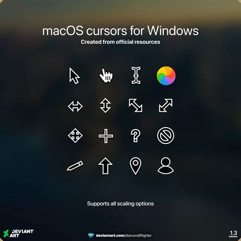 Cursors Mac OS by Diamond8Fighter, black version on Windows download on ...