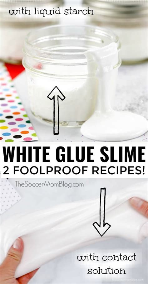 White Glue Slime - 2 Foolproof Elmer's Glue Slime Recipes