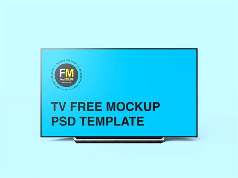 TV Free Mockup PSD Template