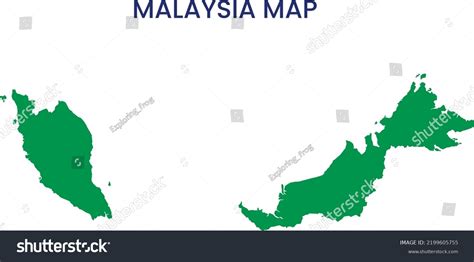 High Detailed Map Malaysia Outline Map Stock Vector (Royalty Free) 2199605755 | Shutterstock