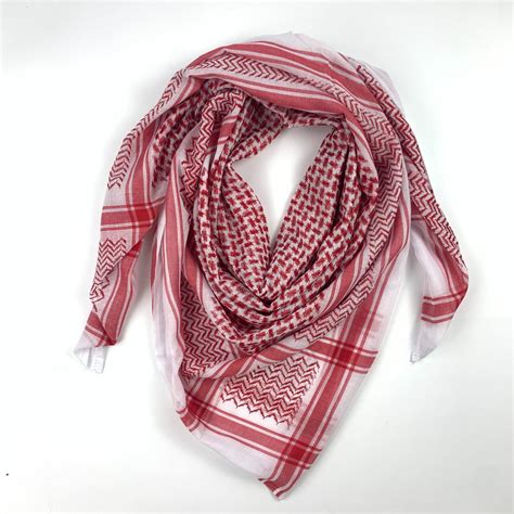 Adult Men Arab Head Scarf Keffiyeh Middle East Desert Red Shemagh Wrap Muslim Headwear Scarf ...