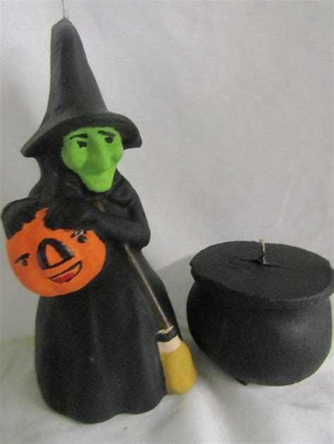 Witch and her Cauldron Candle | Etsy