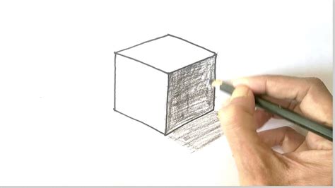 How to draw AND SHADE 3d CUBE- easy Step by step pencil pen drawing - YouTube