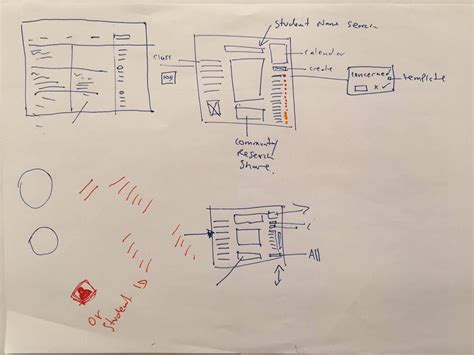 sketch wireframe | e-Health university communication platform