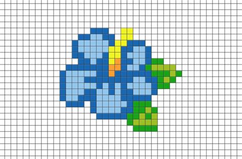 Blue Hibiscus Pixel Art – BRIK | Easy pixel art, Pixel art design, Minecraft pixel art