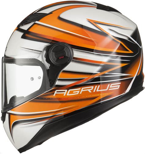 Agrius Rage SV Solid Motorcycle Helmet XL Gloss Black Automotive ...