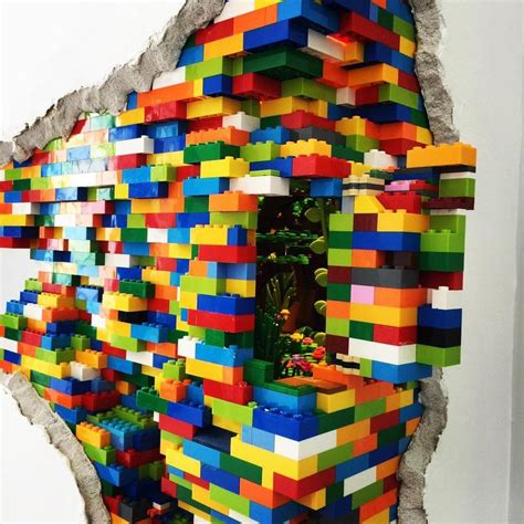 Worlds inside the walls... #art #installationart #lego #scenes # ...