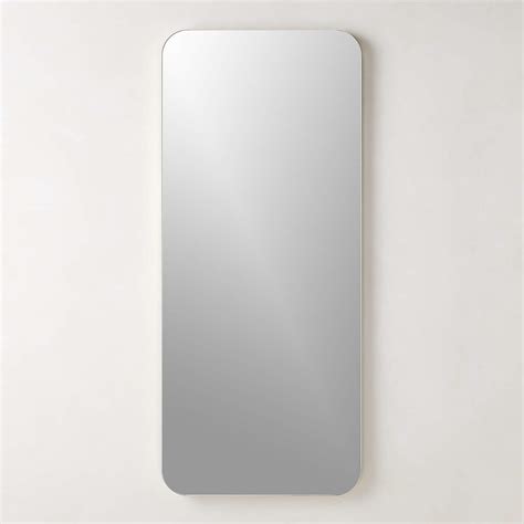 Curve Rectangular Modern Gold Wall Mirror 56''x24" + Reviews | CB2 Canada