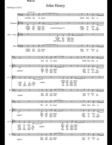 John Henry sheet music download free in PDF or MIDI