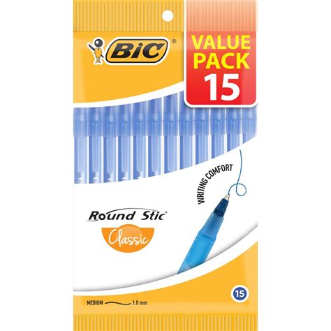 BIC Round Stic Ballpoint Pen 15 Pack - Blue | BIG W