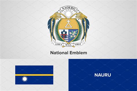 Nauru National Emblem & Flag | Object Illustrations ~ Creative Market