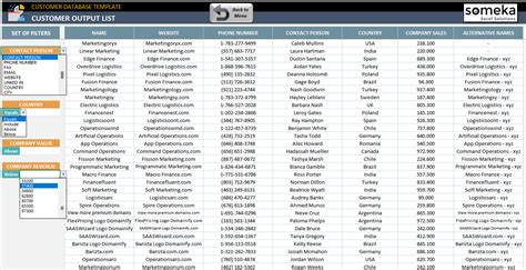 Client Database Excel Template