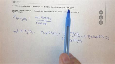 Mole Fraction Worksheet