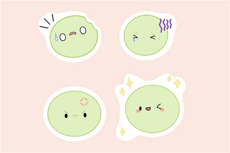 Kawaii Mochi Stickers, Mochi Stickers, Kawaii Stickers, Sticker Pack, Cute Stickers, Laptop ...