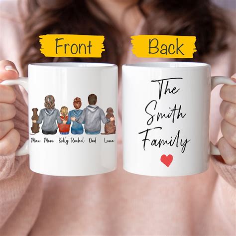 Personalized Family Mug, Custom Family Gift, Pet Family Coffee Cup, Dog Family Mug, Dog and Cat ...