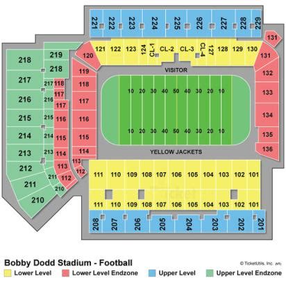 Bobby Dodd Stadium Seating Chart | Bobby Dodd Stadium | Atlanta, Georgia