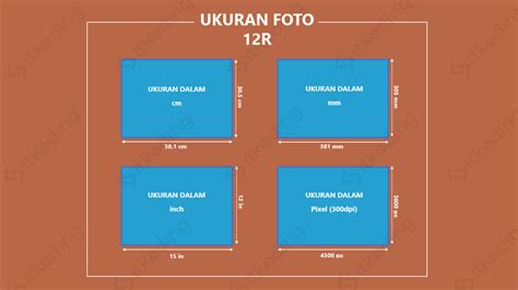 Ukuran Foto 12R Sesuai Standar dalam cm, inci dan pixel