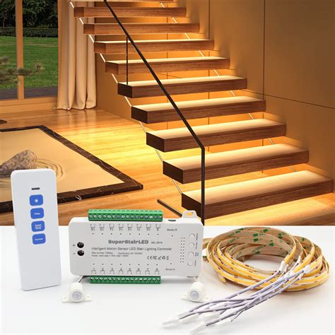 SuperStairLED Intelligent Motion Sensor LED Stair Lighting Complete Set ...