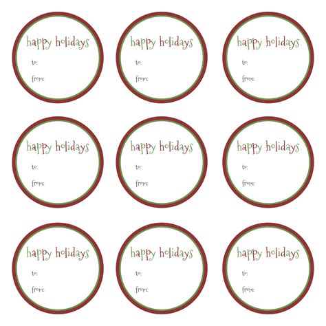 5 Best Images of Happy Holidays Free Tags Printable Template - Free Printable Christmas Gift ...