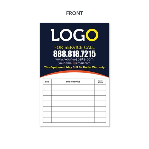 HVAC Equipment Stickers - Design Print Services - FREE Shipping ...