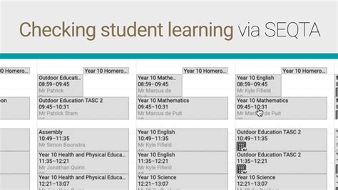 Checking on student learning via SEQTA - YouTube