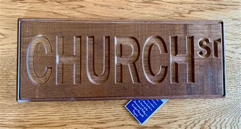 HARDWOOD SIGN "CHURCH ST" Rustic - Castleman Carpentry