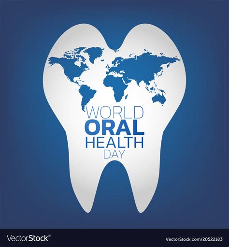 World oral health day logo icon design Royalty Free Vector