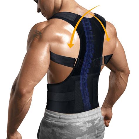 Back Brace Posture Corrector - Best Fully Adjustable Support Brace - Improves Posture and ...