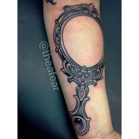 Vintage Hand Mirror Tattoo