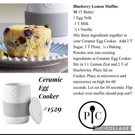 Pamper Chef Egg Cooker Lemon/Blueberry Muffin | Pampered chef recipes ...