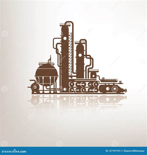 Chemical, Petrochemical or Processing Plant Stock Vector - Illustration ...