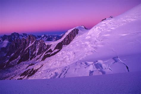 Photo Prints Wall Art - Twilight across Tacconaz Neve from the slopes of Mont Blanc, Chamonix ...