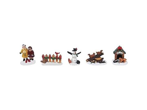 Christmas Village Figurines Set (5pc)