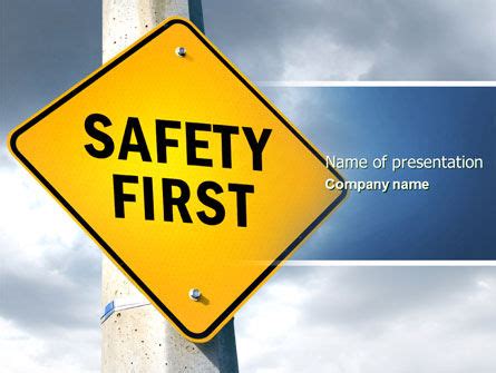 Safety First PowerPoint Template, Backgrounds | 04449 | PoweredTemplate.com