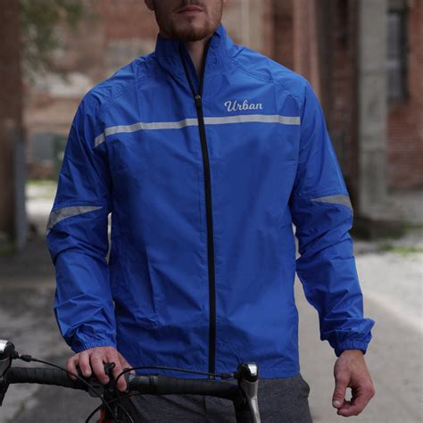 Urban Windproof & Waterproof Commuters Men's Cycling Jacket - Blue ...