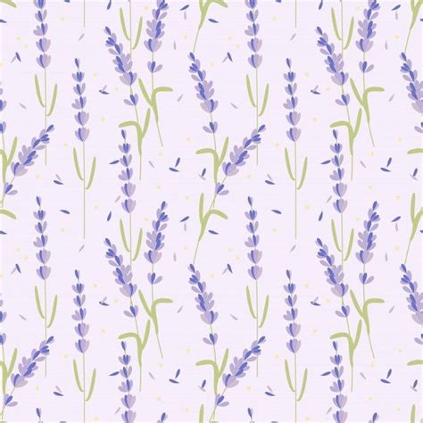 Patrón sin costuras de lavanda. | Premium Vector #Freepik #vector #fondo #patron #flo… | Flower ...