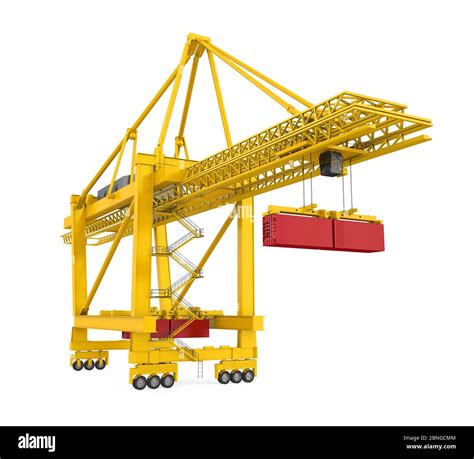 Container Gantry Crane Isolated Stock Photo - Alamy