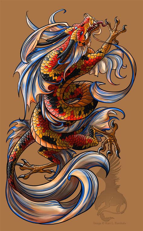 Koi Dragon tattoo by YamiGriffin on deviantART | Koi dragon tattoo, Koi ...