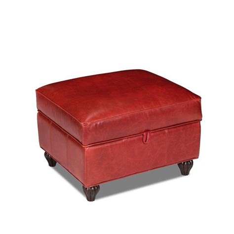 Benjamin Storage Leather Ottoman | Leather storage ottoman, Storage ottoman, Leather chaise lounge