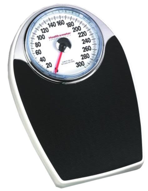 Bathroom Scales, Mechanical Analog Bathroom Scale, Black on White 300 lbs Capacity