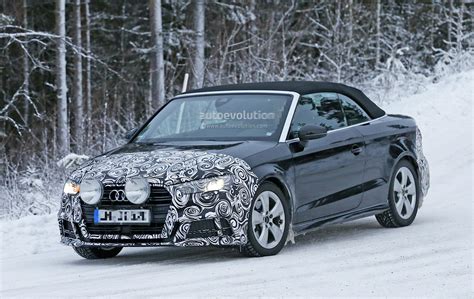 Spyshots: 2016 Audi A3 Cabriolet Facelift Begins Winter Testing - autoevolution